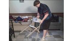 Most Tandem Charlier Cuts While Balancing Folding Chair On Forehead