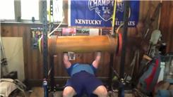 Most Reps Bench Pressing A 335-Pound Wooden Log