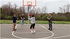 Most Successful Basketball Free Throws In One Minute While Two People Are Playing Rock-Paper-Scissors