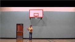 Farthest No-Look Basketball Shot While Hula Hooping
