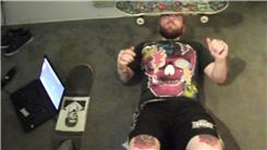 Most Sit-Ups In One Minute While Balancing Skateboard On Head