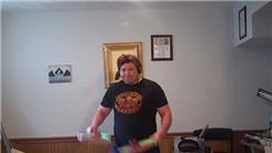 Most Catches Juggling Three Balls In One Minute Holding One Tennis Racket In Each Hand