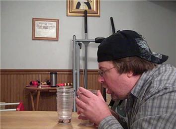 Fewest Times To Blow Four Cups Individually From One Cup To Another Cup