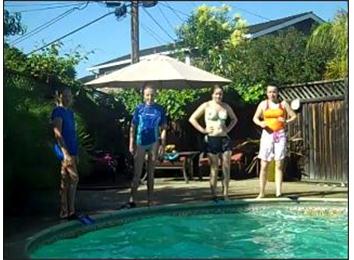 Largest Group Of Females To Cannonball Into A Swimming Pool While Singing 