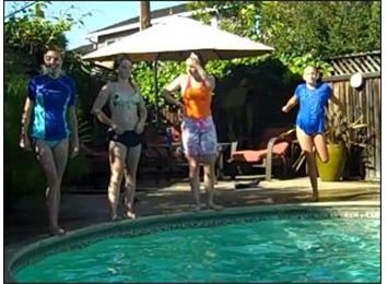 Most Swimming Pool Cannonballs By Four People In One Minute