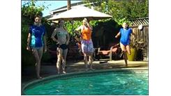 Most Swimming Pool Cannonballs By Four People In One Minute