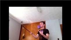 Longest Time Juggling Two Two-Pound Balls While Manipulating A Devil Stick