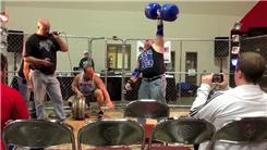 Most One-Armed Presses In One Minute Using A 111-Pound Dumbbell