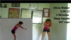 Most Deep Squats In Three Minutes