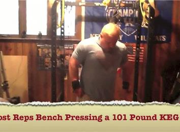 Most Reps Bench Pressing A 101-Pound Keg