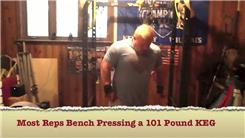 Most Reps Bench Pressing A 101-Pound Keg