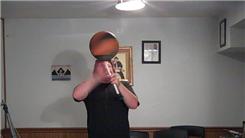 Most Consecutive Times To Flash Three Balls Over The Head While Spinning A Basketball On A Mouthstick