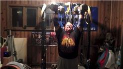 Most Consecutive Reps Pressing Two 60-Pound Dumbbells Overhead