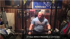 Most Reps Bench Pressing A 128-Pound Keg