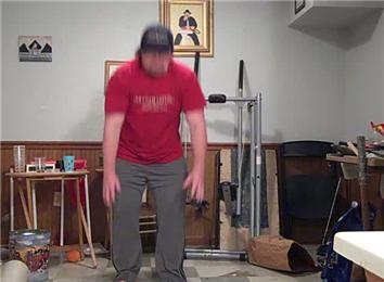 Most Times To Bend Up And Down With Two Unbroken Raw Eggs In Pockets