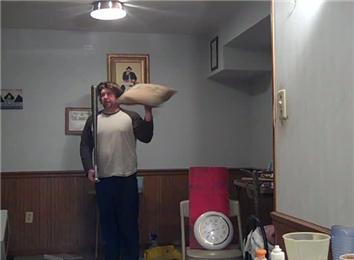 Longest Time To Balance A Baseball Bat On Two Fingers While Spinning A Pillow On One Finger