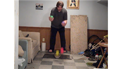 Most Consecutive Bounces Force Bouncing Four  Four-Inch Bounce Balls On The Floor On A Rola Bola