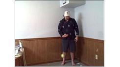 Most Consecutive Table Tennis Ball Bounces On A Hockey Puck While Juggling Two Tennis Balls In Other Hand