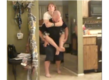 Most Hopscotch Hops In 30 Seconds While Piggybacking An Adult