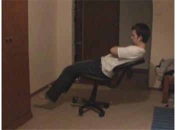 Longest Two-Wheel Office Chair Balance On A Carpeted Floor