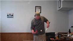 Most Bounces Of A Table Tennis Ball On A Golf Club While Juggling Two Balls