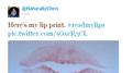 Most Twitpics Of Lip Prints Shared During A One Hour Twitter Party