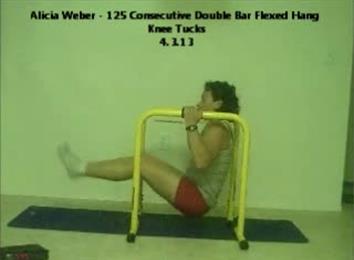 Most Consecutive Double Bar Flexed Hang Knee Tucks