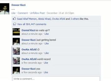 Longest Three-Person Comment Thread On A Facebook Status Update