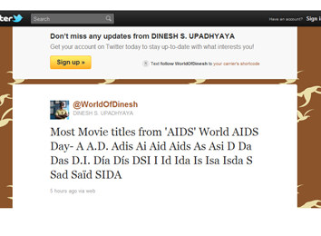 Most Movie Titles Derived From The Letters Of ‘AIDS’ In A Single Tweet