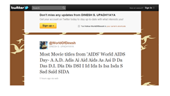 Most Movie Titles Derived From The Letters Of ‘AIDS’ In A Single Tweet