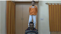 Most Times Reciting The English Alphabet While Standing On Someone's Shoulders