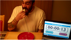 Fastest Time To Eat Five Doughnut Holes