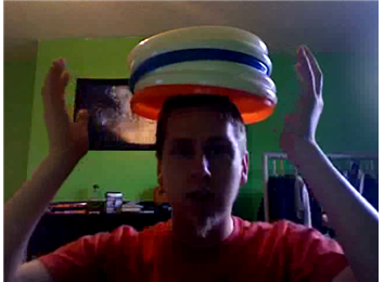 Most Frisbees Balanced On Head