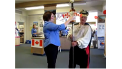 Longest Time To Balance An Empty Three-Liter Bottle Of Canadian Club On A Pole With A Rotating Top