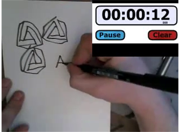 Most Penrose Triangles Drawn In 30 Seconds