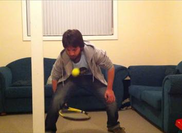 Most Between-The-Legs Bounces Of A Tennis Ball On A Tennis Racket
