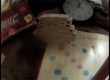 Widest Top of a Stack of Scrabble Tiles on One Tile