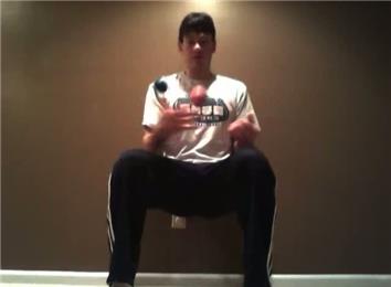 Most Catches Juggling Three Balls In One Minute While Doing A Wall Sit