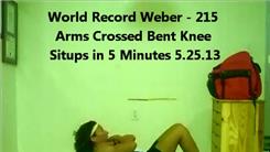 Most Arms Crossed Bent Knee Sit-Ups In Five Minutes
