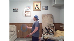 Most Consecutive Table Tennis Ball Bounces On A Paddle While Juggling Two Juggling Rings Simultaneously While Kneeling