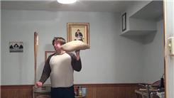 Longest Time To Balance A Baseball Bat On Two Fingers While Spinning A Pillow On One Finger