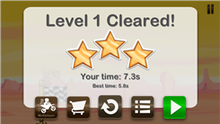 Fastest Time To Complete Level 1 Of "Bike Race - Desert" (iOS)