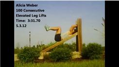 Fastest Time To Complete 100 Consecutive Leg Lifts On Elevation