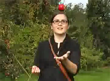 Most Times Throwing And Catching An Apple While Walking Forward In An Apple Orchard