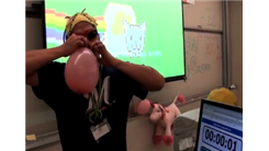 Fastest Time To Blow Up A Balloon With Nose Until It Pops
