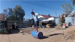 Fastest Time To Walk 10 Meters On A Barrel