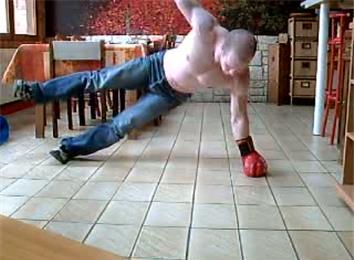 Most Consecutive Clapping Side Plank Press-Ups While Wearing A Boxing Glove