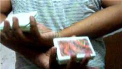 Most Behind-The-Back Two-Handed Charlier Card Cuts In 30 Seconds