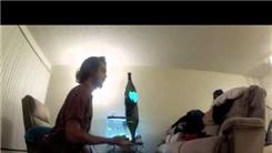 Longest Time To Balance Two Champagne Bottles On One Finger