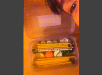 Most Caps And Pencils Put Into A Pencil Box
